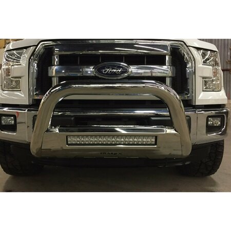 TRAILFX BULL BAR Polished Stainless Steel 312 Inch Diameter With Skid Plate Without Light Bar Compati B1610S